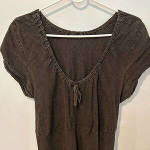 CP Shades Maxi Linen Dress in Brown Size L